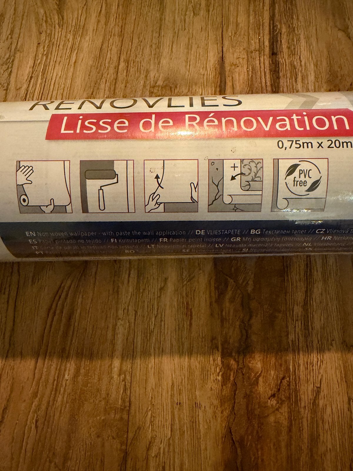 Foto 3 van Renovlies Behang 0,75m x 20m - 150 g/m² PVC-vrij