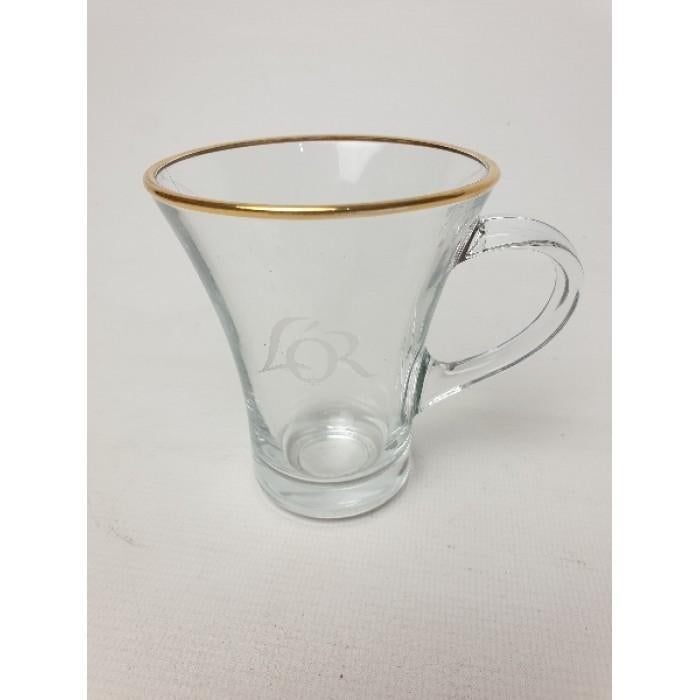 # LOR koffie glas - kop 9 cm, Glas of Glazen, Gebruikt, Ophalen of Verzenden, Glas