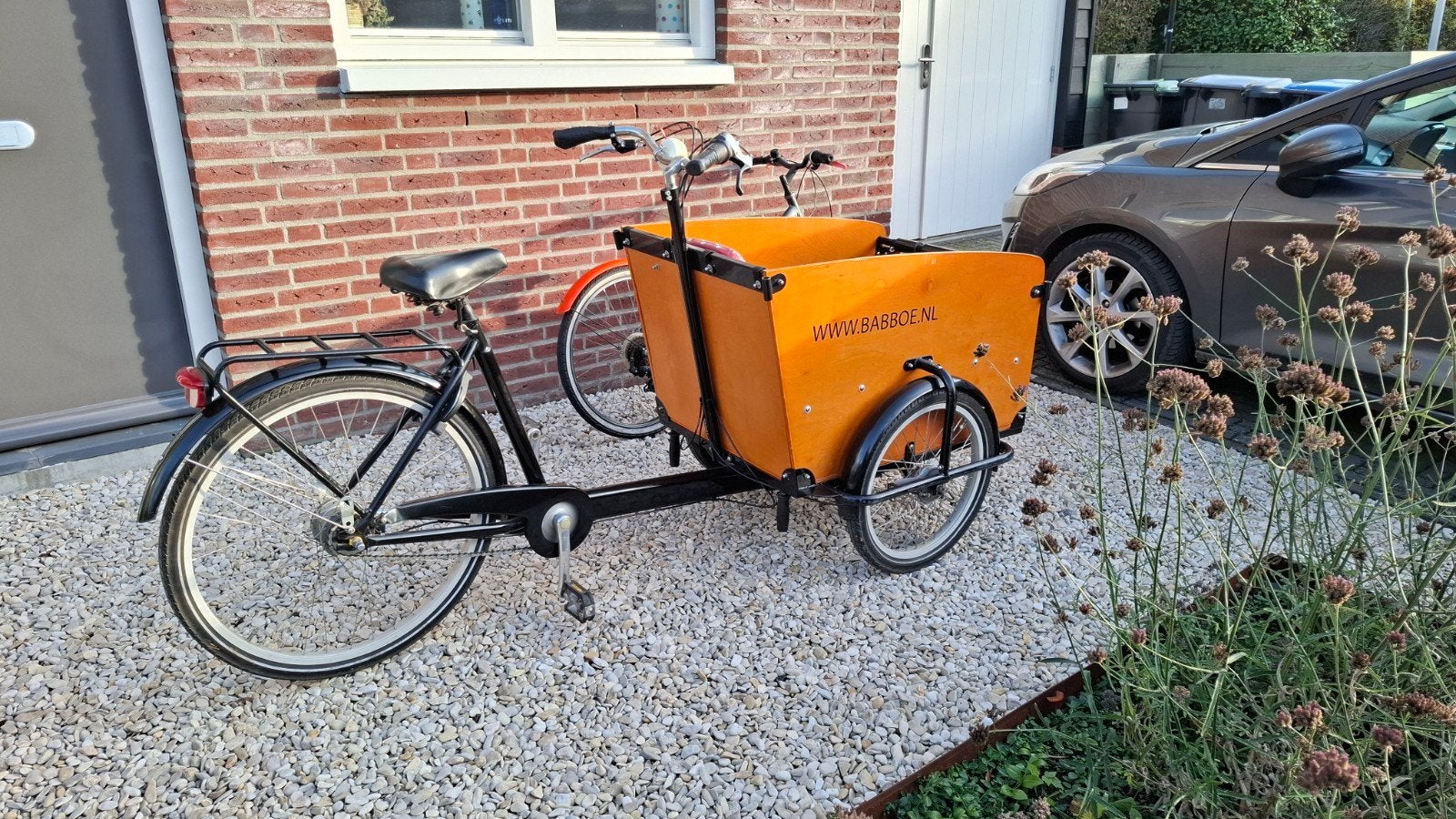Bakfiets Baboe Big, Ophalen of Verzenden, Gebruikt, Terugtraprem, 4 kinderen of meer