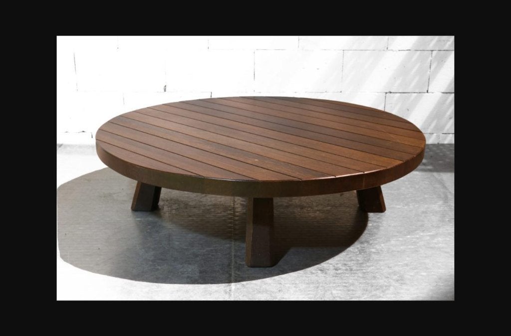 Massieve Wenge Zware Brutalist Salontafel industrieel, Ophalen