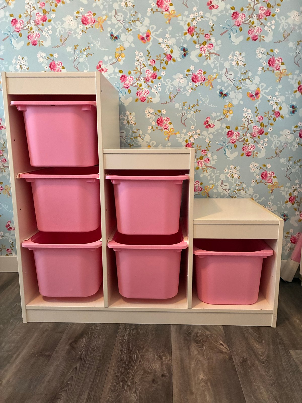 IKEA Trofast Opbergcombinatie met Roze Bakken, Gebruikt, Kast, 100 cm of meer, Minder dan 50 cm
