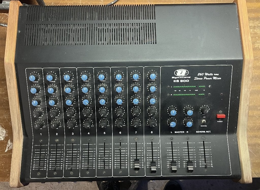 Dynacord Analoge powered audio mixer, Ophalen, Gebruikt, 5 tot 10 kanalen