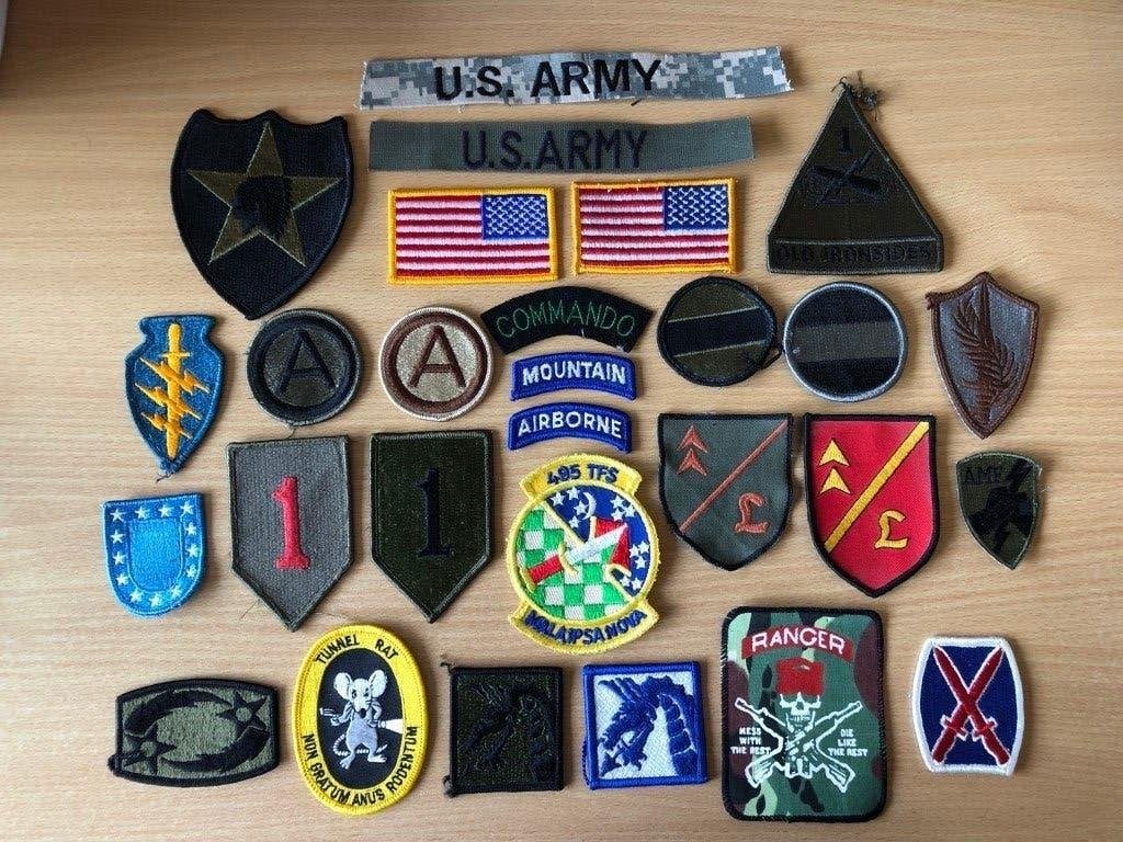Emblemen, badges Amerikaanse Leger, Verzamelen, Ophalen of Verzenden, Landmacht, Amerika, Embleem of Badge