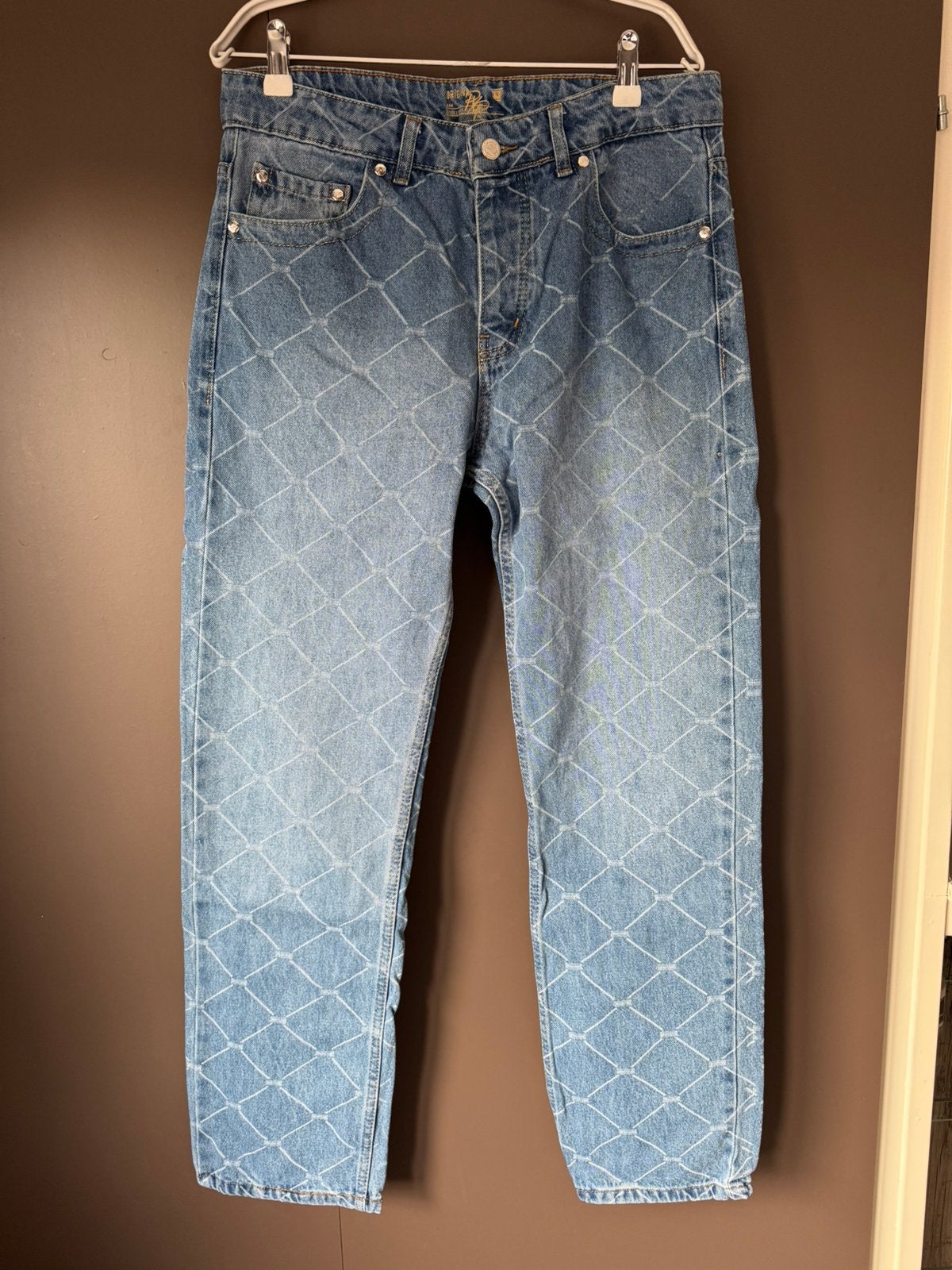 Project x paris ample délavage laser - straight leg jeans, Blauw, Nieuw, W32 (confectie 46) of kleiner, Ophalen of Verzenden