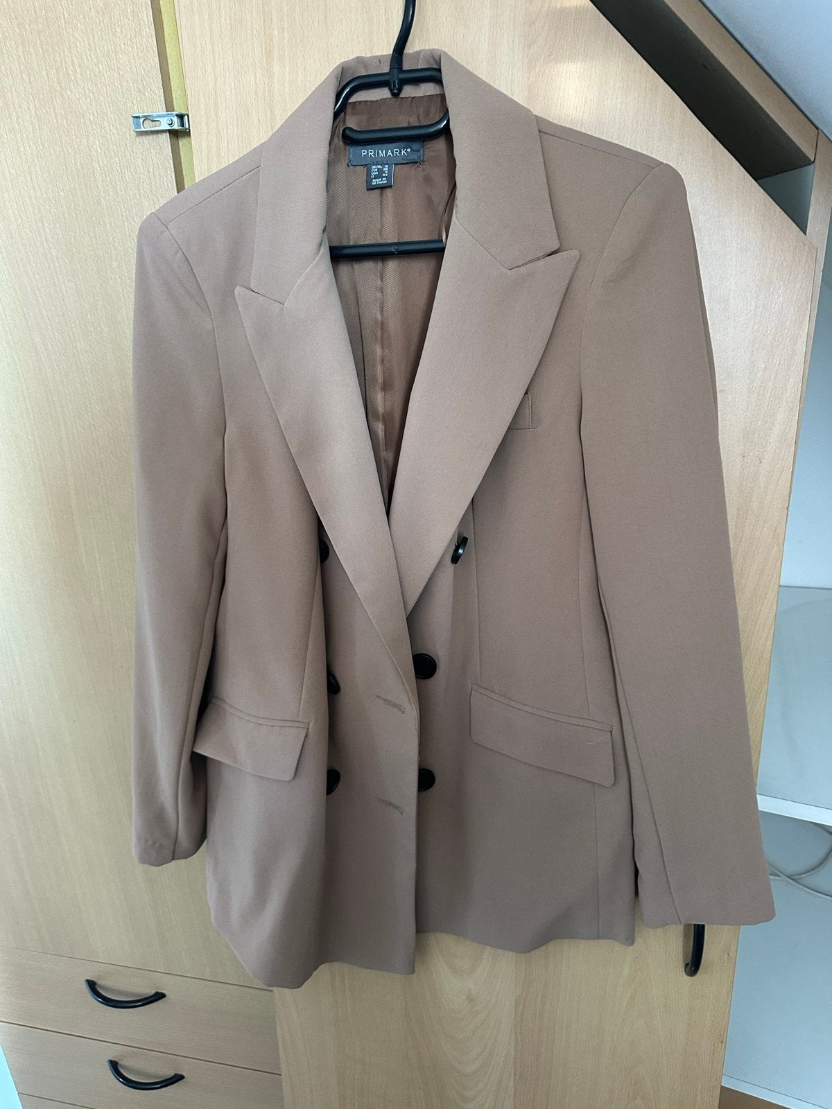 Primark Double-breasted Blazer Maat 38 (M), Beige, Zo goed als nieuw, Jasje, Ophalen