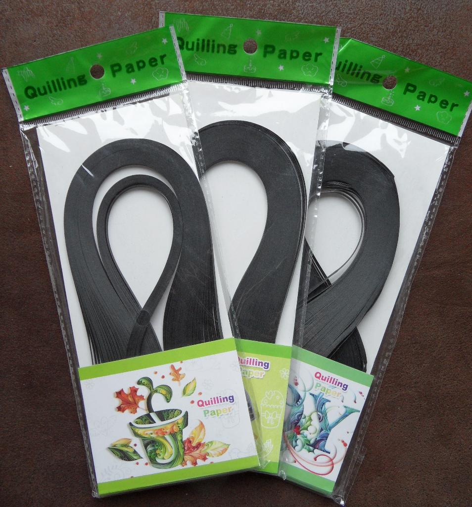 Quilling paper – papierfiligraanstroken 3mm zwart, Hobby en Vrije tijd, Knutselen, Ophalen of Verzenden, Nieuw, Papier of Karton