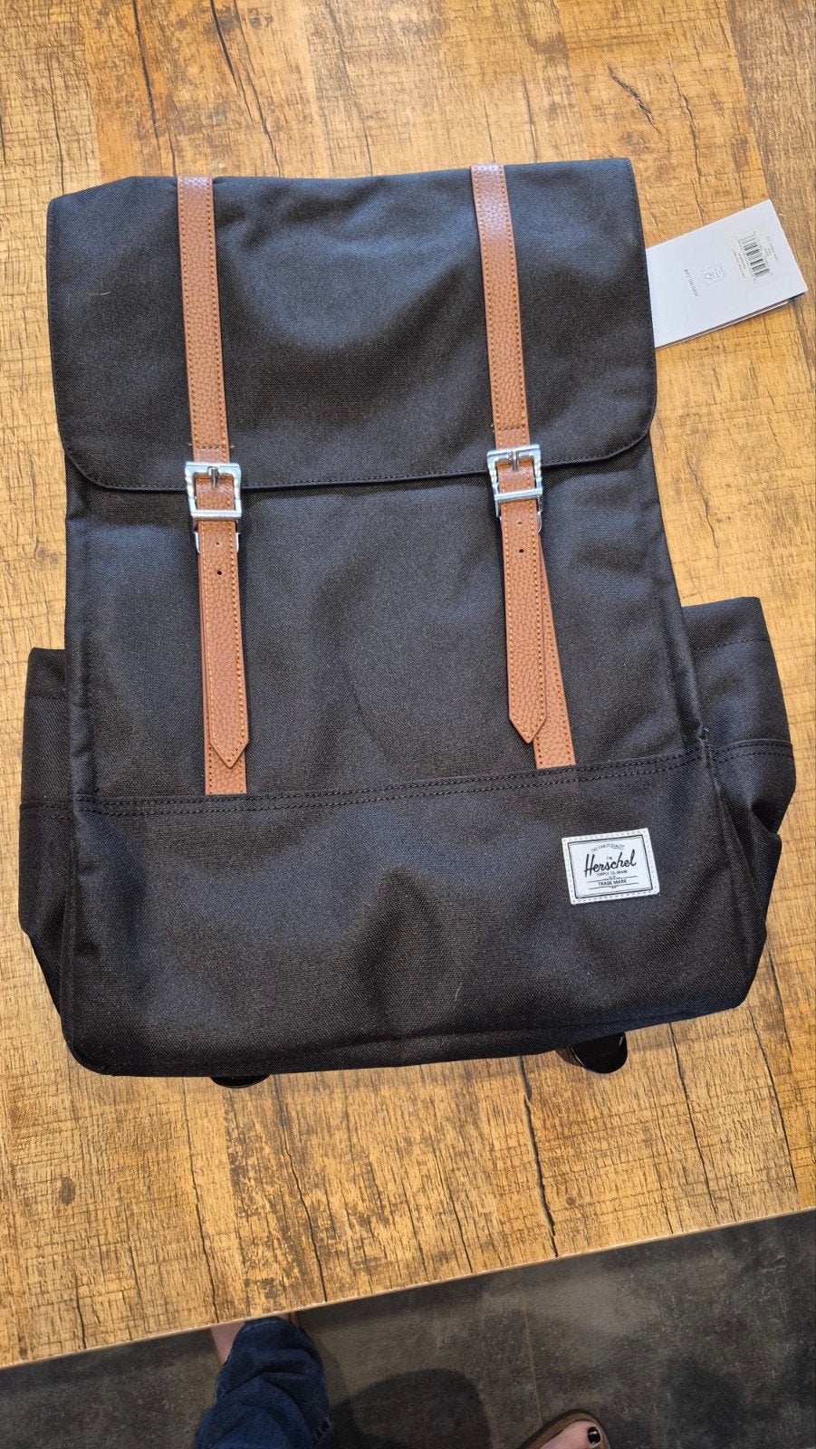 Herschel Survey Backpack Zwart - Nieuw met labels, 25 tot 40 cm, Nieuw, Ophalen of Verzenden, Overige merken
