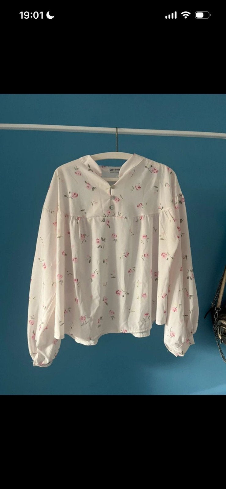 Witte blouse met bloemenprint van MEET x TIGER, Wit, Ophalen of Verzenden, Zo goed als nieuw, Maat 36 (S)