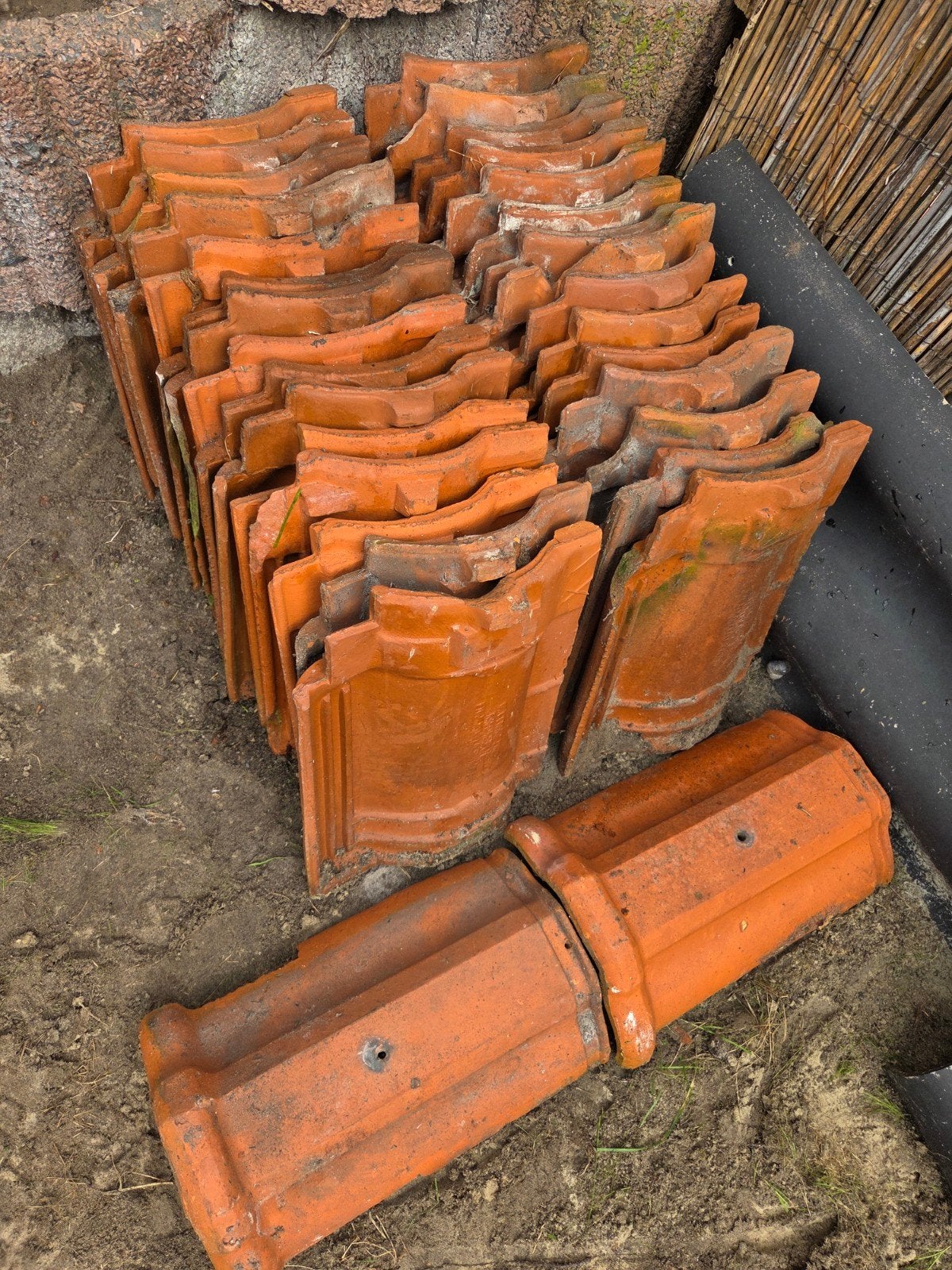 restpartij oranje dakpannen, Ophalen, Steen of Klei, 15 m² of meer, Dakpannen