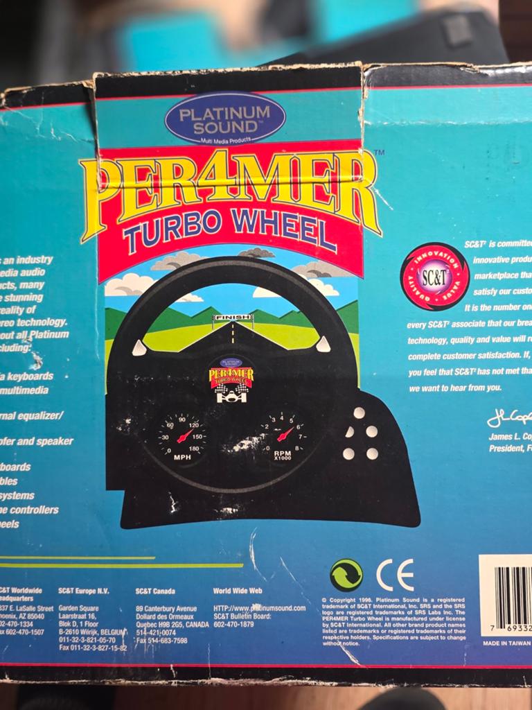 Platinum Sound Per4mer Turbo Wheel Racestuur, Racestuur, Gebruikt, PC, Overige merken