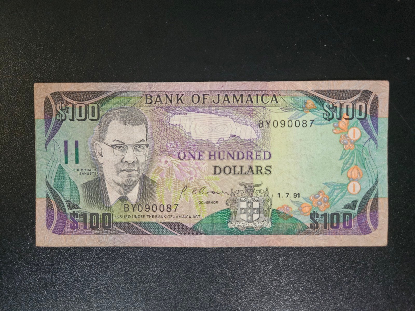 Jamaica pick 75a 1991, Postzegels en Munten, Bankbiljetten | Amerika, Ophalen of Verzenden, Midden-Amerika, Los biljet