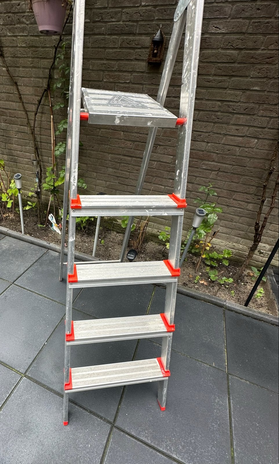 Stevige aluminium trap met 5 treden, Ophalen, Gebruikt, Trap, Opvouwbaar of Inschuifbaar