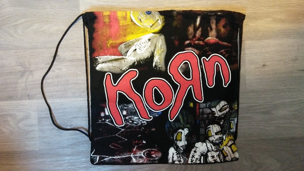 Korn rock heavy metal tas tasje muziek logo stof issues 1, Ophalen of Verzenden, Zo goed als nieuw, Gebruiksvoorwerp