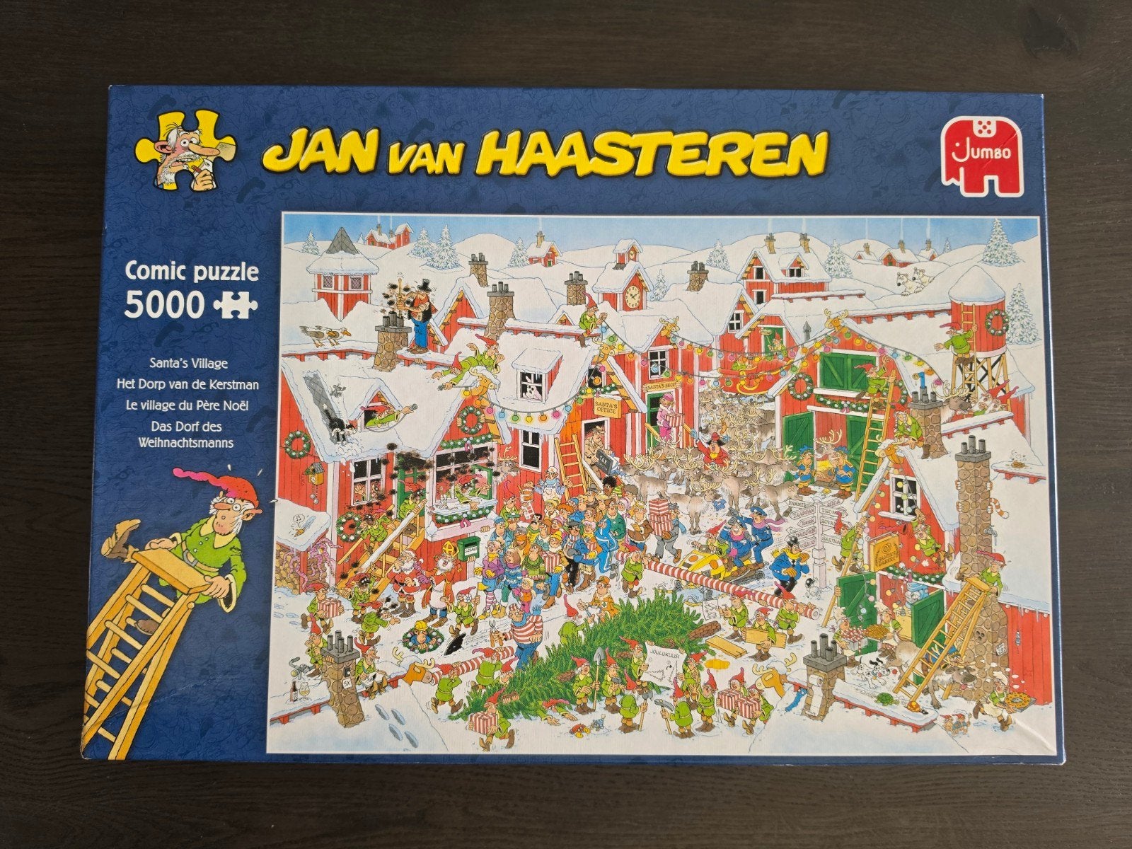 Jan van Haasteren Kerstpuzzel - Santa's Village 5000 stukjes, Hobby en Vrije tijd, Denksport en Puzzels, Ophalen, Meer dan 1500 stukjes