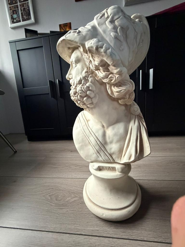 Klassieke Buste van Ajax - Griekse Mythologie beeld, Huis en Inrichting, Ophalen, Zo goed als nieuw