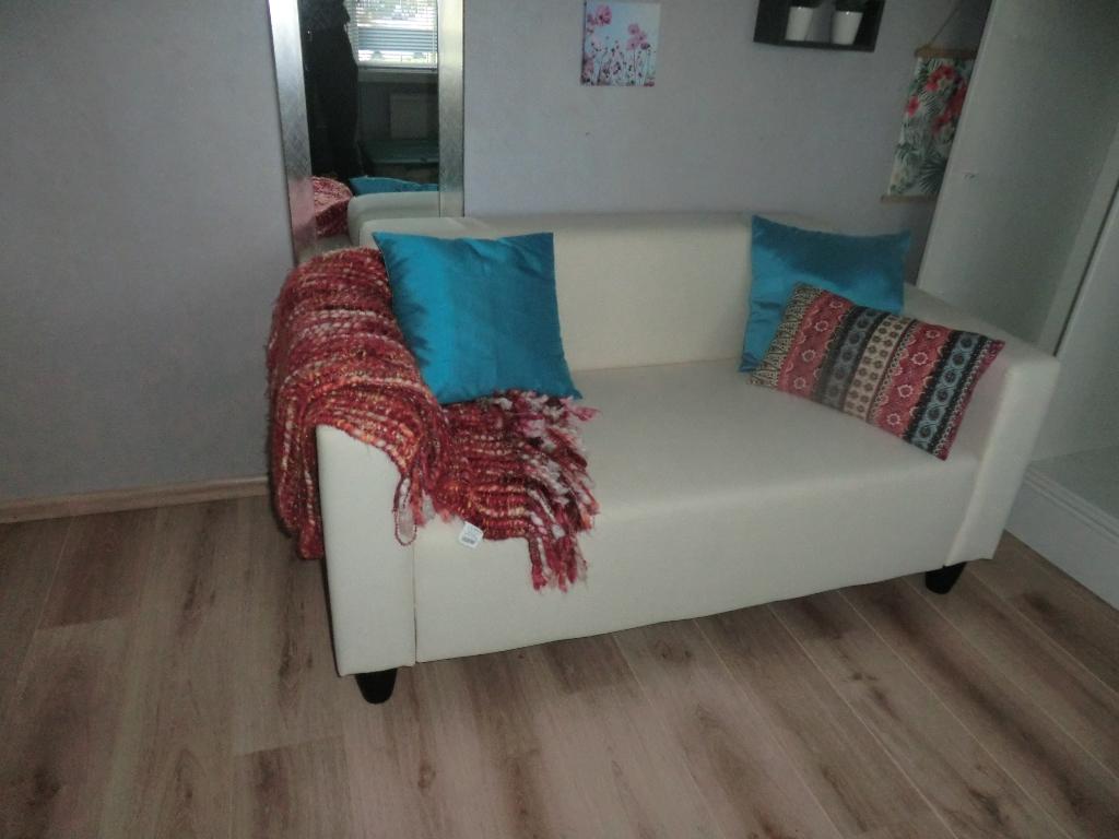 Stoffen bankje (2-zitter), Ophalen, Gebruikt, 100 tot 125 cm, 75 tot 100 cm