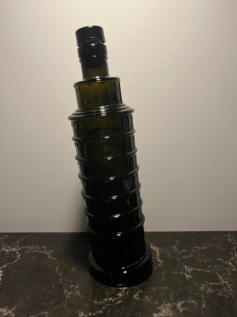 Olijf fles Toren van Pisa, Ophalen of Verzenden, Overige stijlen, Kop(pen) en/of Schotel(s), Glas