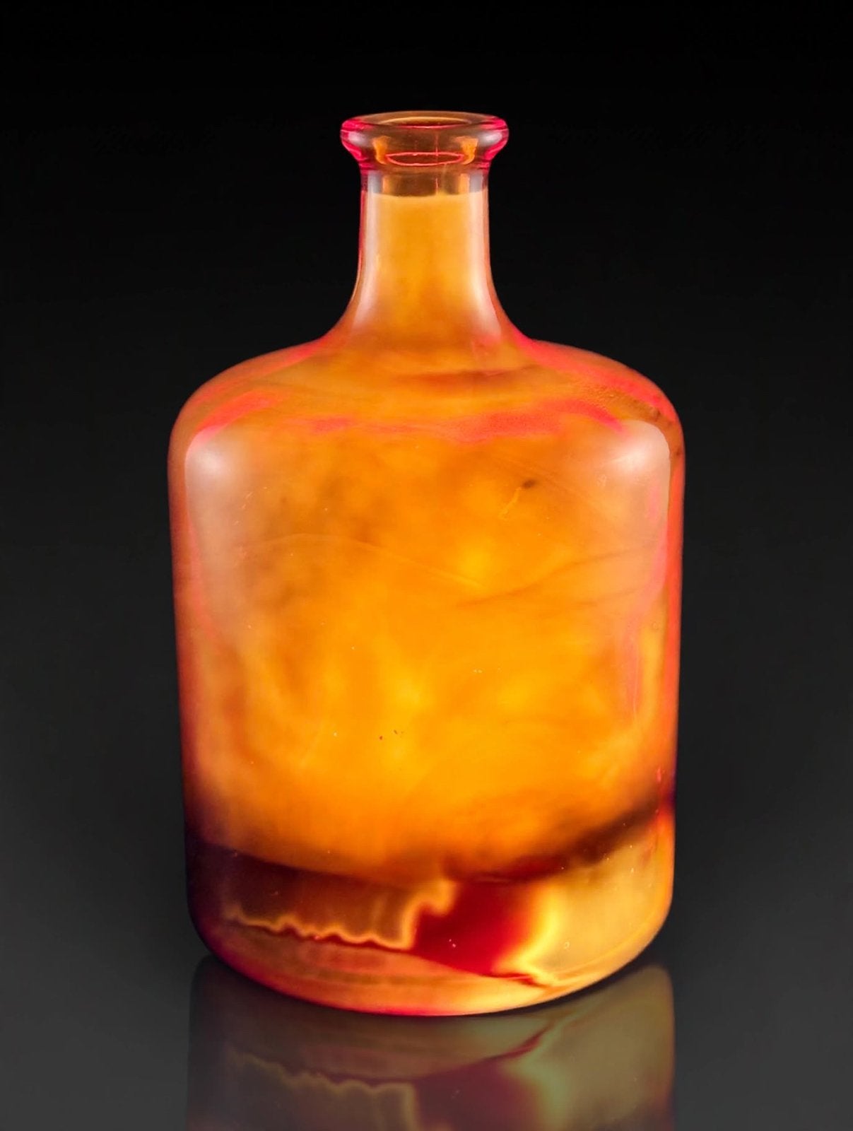 Grote fles ( empoli Italië ) ( cadmium glas ), Antiek en Kunst, Ophalen of Verzenden