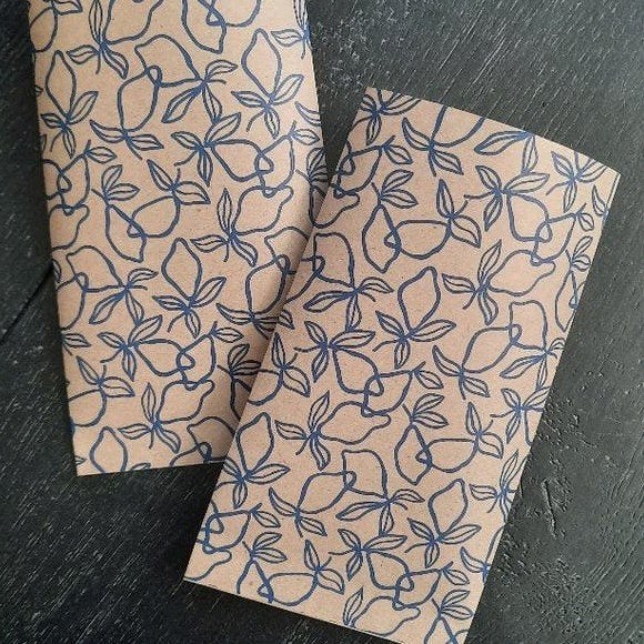 Papieren inpakzakjes handgemaakt cadeauzakjes citroenen, Diversen, Verzenden, Nieuw