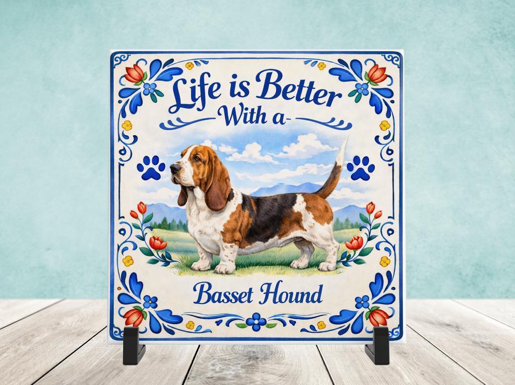 Life is Better With a Basset Hound - Tegel, Verzenden, Nieuw