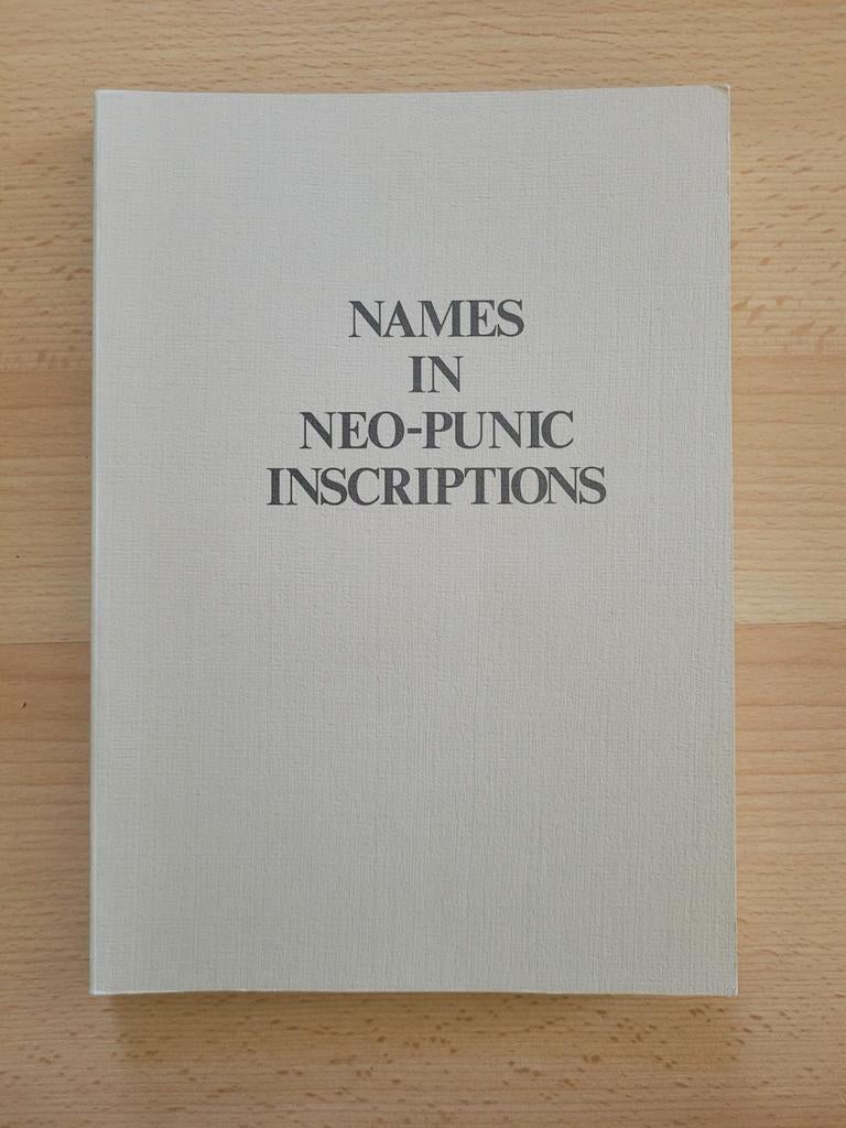 Proefschrift Karel Jongeling Names in Neo-Punic inscriptions, Ophalen of Verzenden, Zo goed als nieuw, Karel Jongeling