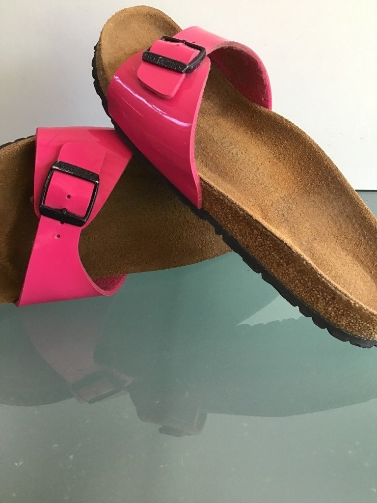 Birkenstock | 38 Madrid roze slippers | Gratis verzenden, Slippers, Verzenden, Zo goed als nieuw, Roze