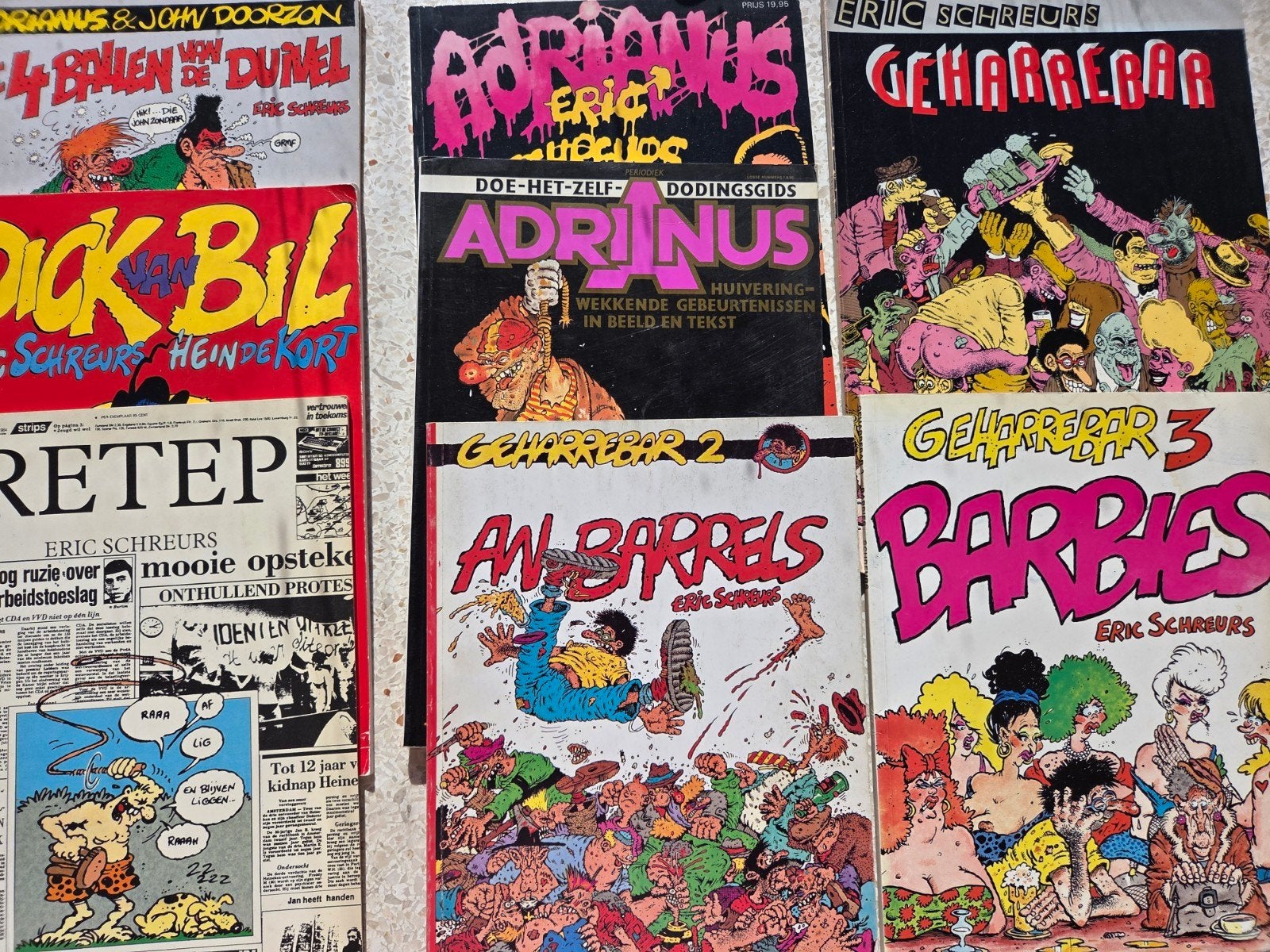 Eric schreurs specials 8x, Meerdere stripboeken, Ophalen of Verzenden, Zo goed als nieuw