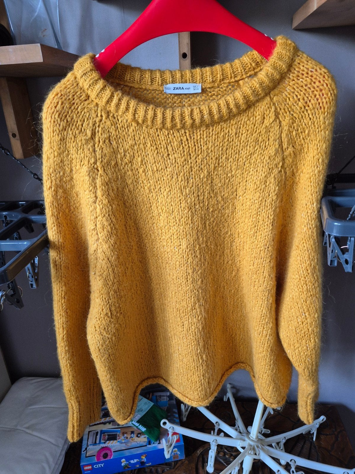 Lekkere warme Zara knit trui, maat L, Zara, Geel, Maat 42/44 (L), Ophalen of Verzenden