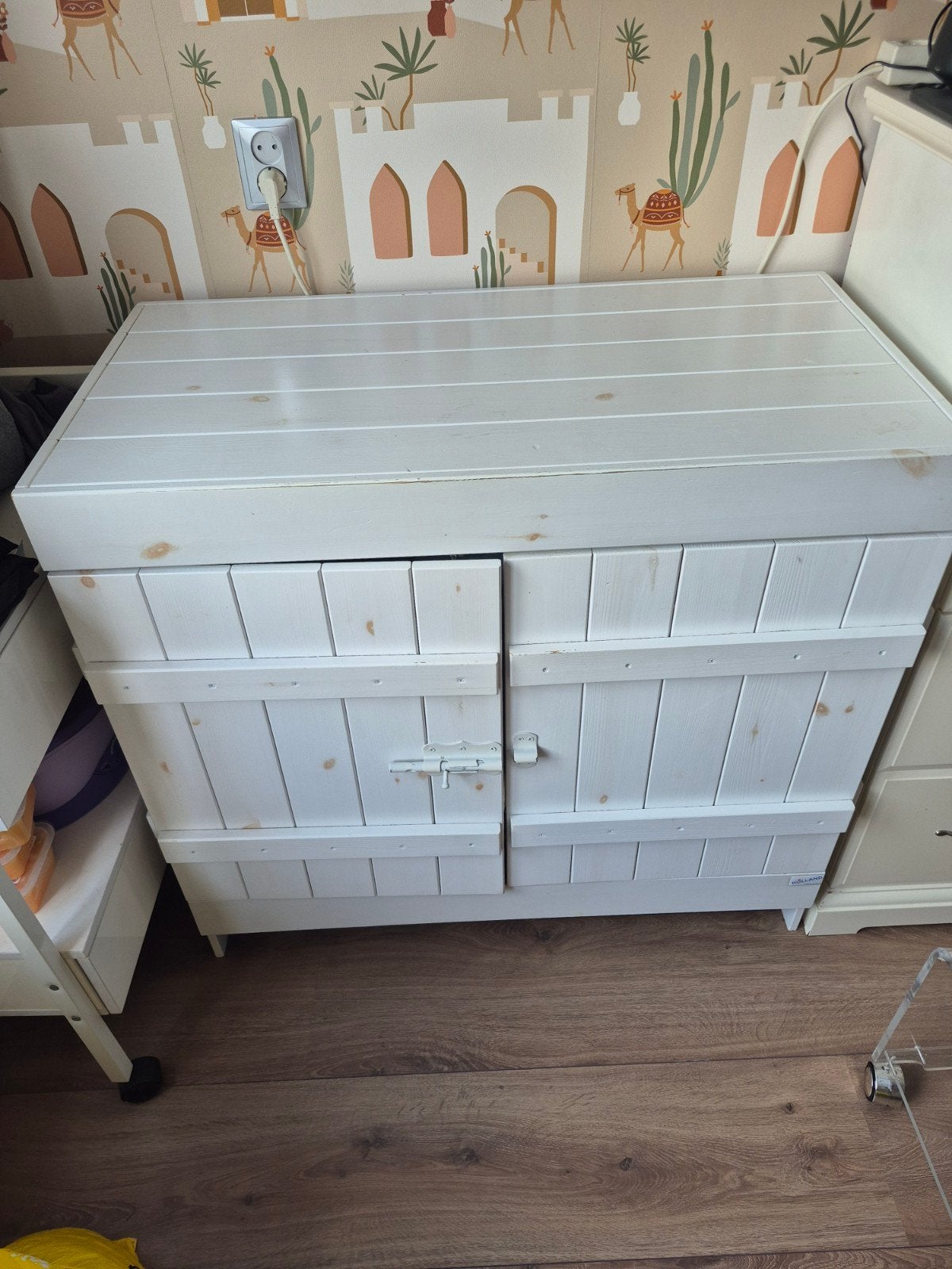 babykamer white wash Holland meubels, Ophalen, Gebruikt, Ledikant