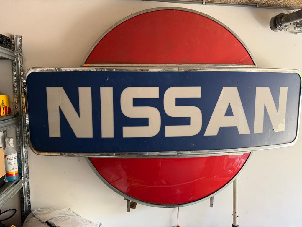 Nissan verlicht reclame bord, Ophalen, Reclamebord