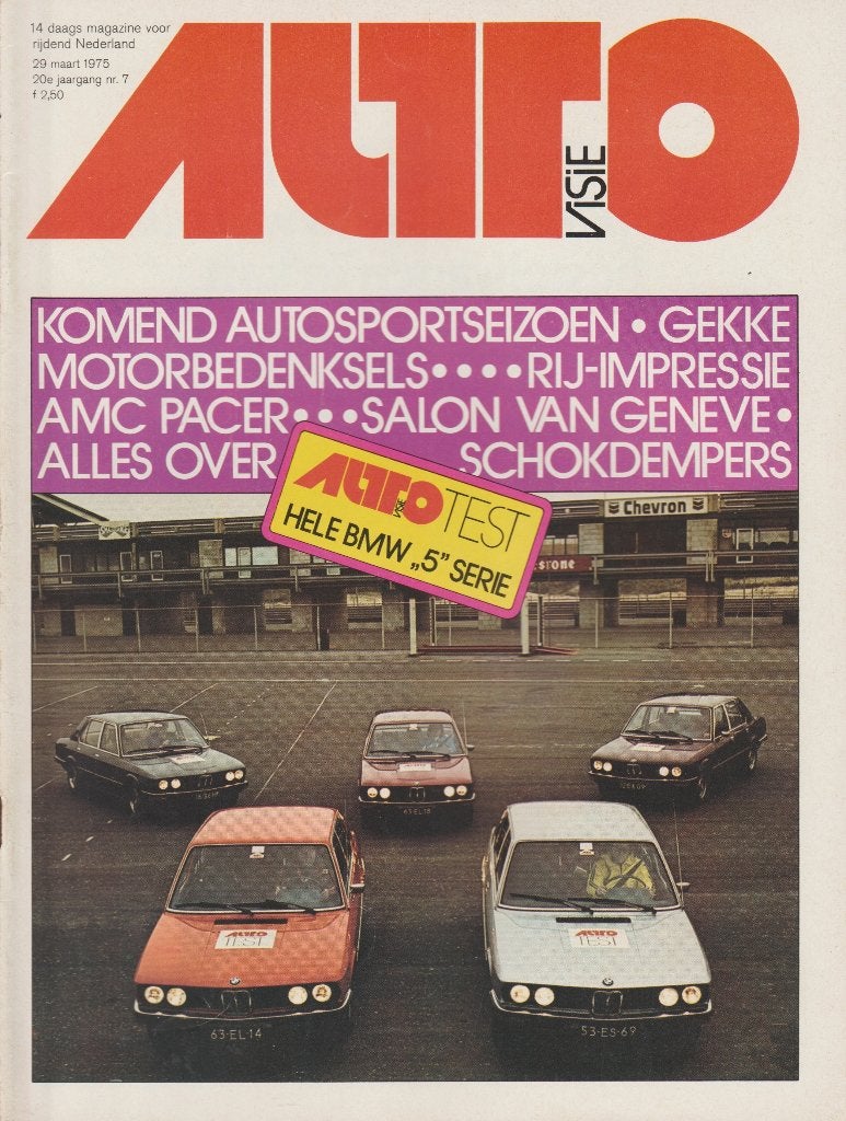 BMW E12 multitest ( 520 - 525 -528 ) in Autovisie 1975, Gelezen, Ophalen of Verzenden, BMW, Autovisie