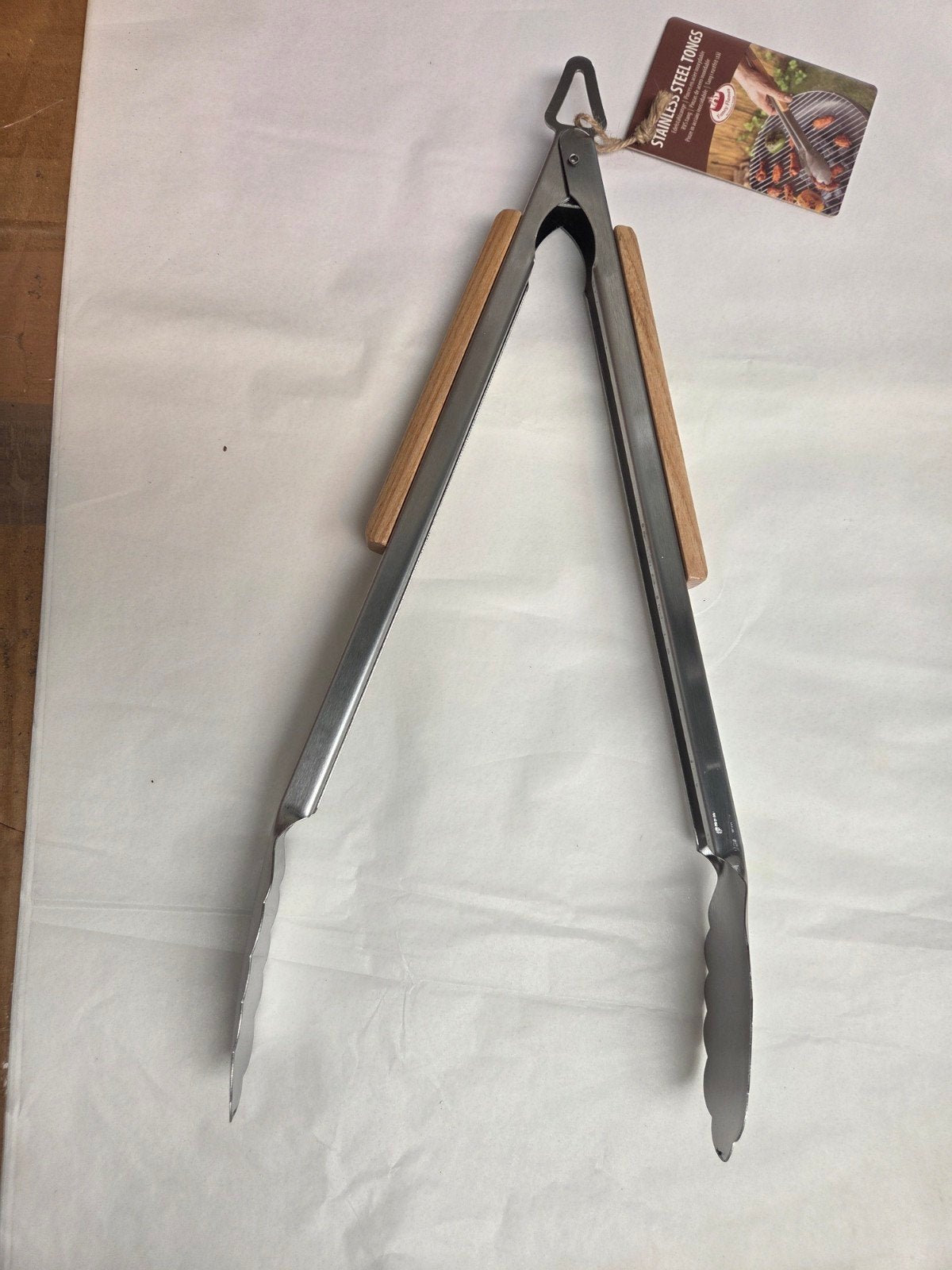 Roestvrijstalen BBQ Tang met Houten Handvatten - Nieuw, Ophalen of Verzenden, Nieuw, Fancy Flames
