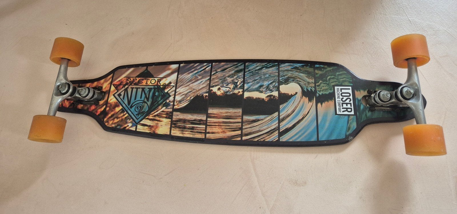 Sector9 Fractal longboard, Sport en Fitness, Skateboarden, Ophalen of Verzenden, Zo goed als nieuw, Longboard