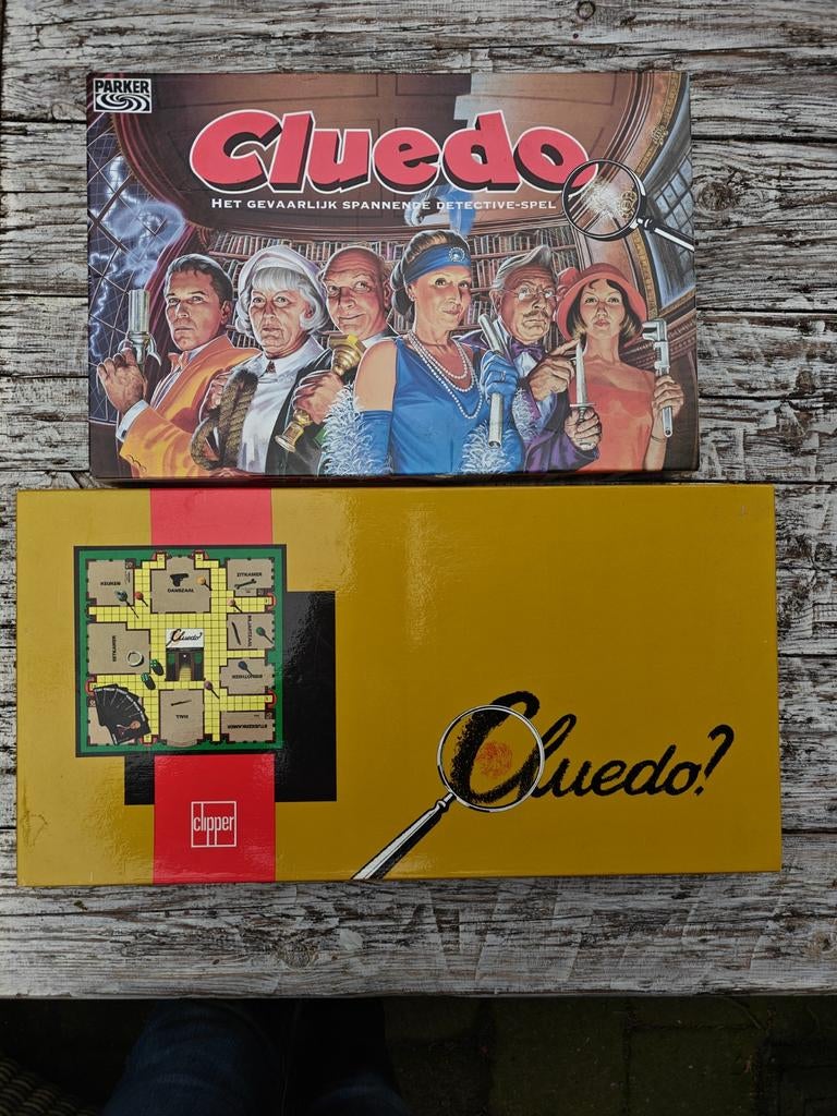 2 X Cluedo vintage., Hobby en Vrije tijd, Gezelschapsspellen | Bordspellen, Ophalen of Verzenden, Clipper., Clipper., Clipper.