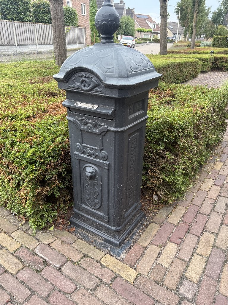Gietijzeren staande brievenbus | klassiek nostalgisch zwaar, Ophalen, Gebruikt, IJzer, Staande brievenbus