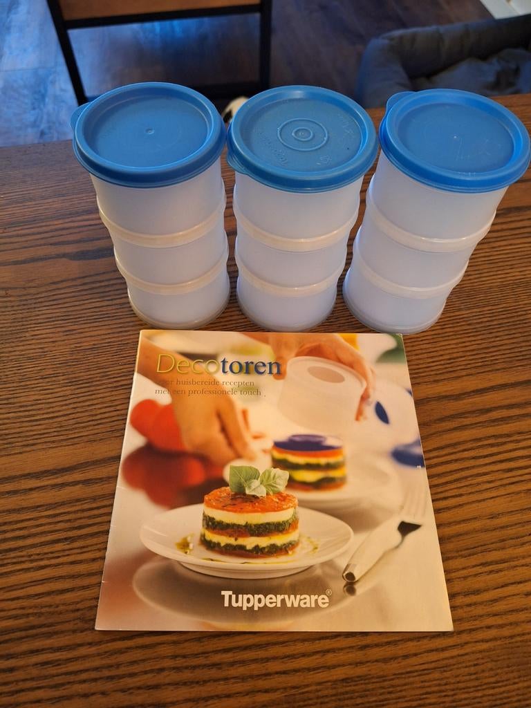 Tupperware Decotoren 3 Torens met Receptenboek, Ophalen of Verzenden, Zo goed als nieuw