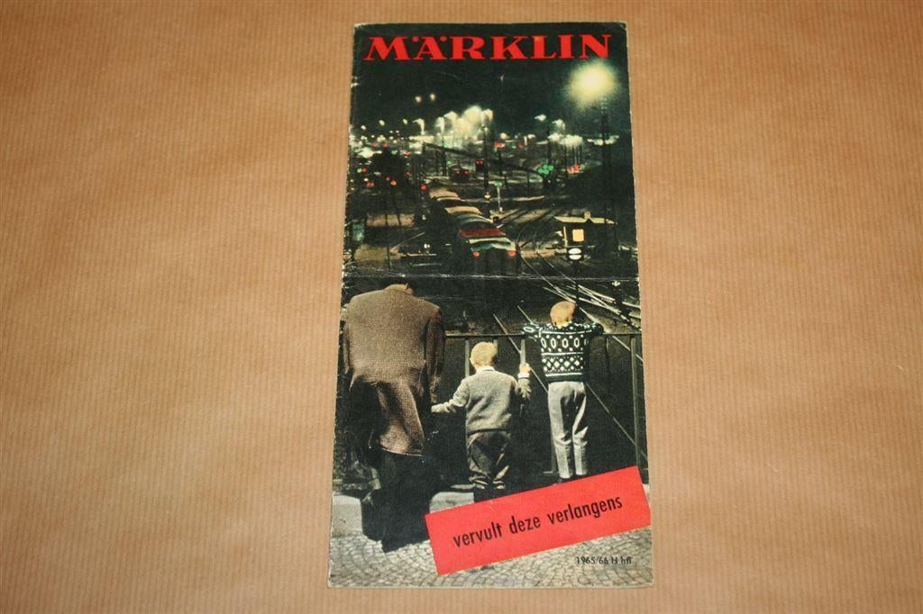 Märklin uitvouwfolder - 1965 - 1966 !!, Wisselstroom, Gebruikt, Wagon, Ophalen of Verzenden