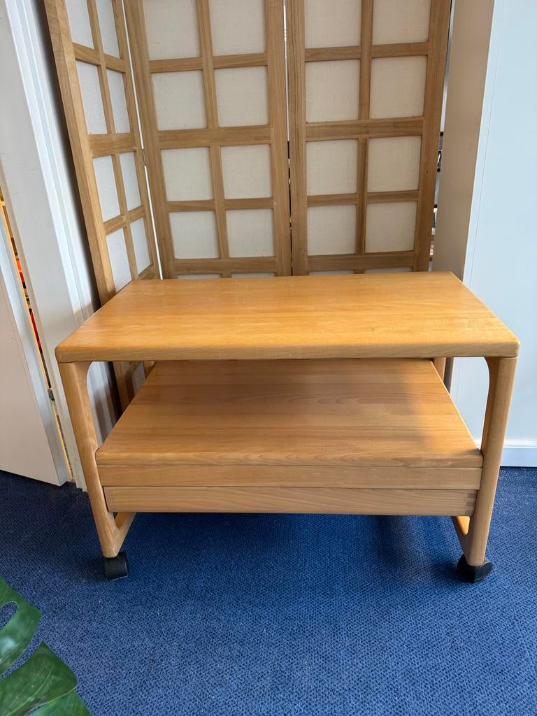 Deens design trolley Brink Mobler Gelsted jaren 60, Gebruikt, 55 tot 75 cm, Rechthoekig, Hout