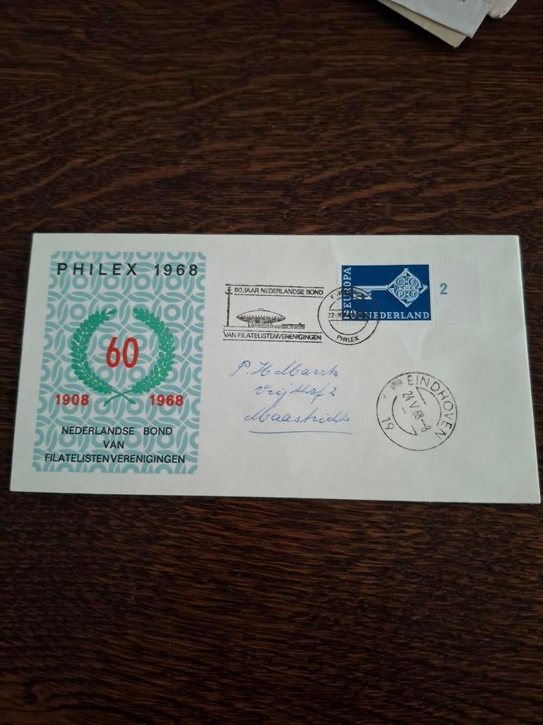 Oude envelop PHILEX 1968, Ophalen of Verzenden, Envelop