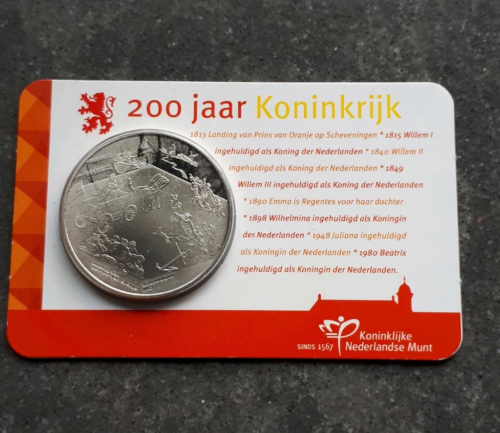Bijzondere Coincard. 200 jaar koninkrijk 2013, Ophalen of Verzenden, Koningin Beatrix, Euro's
