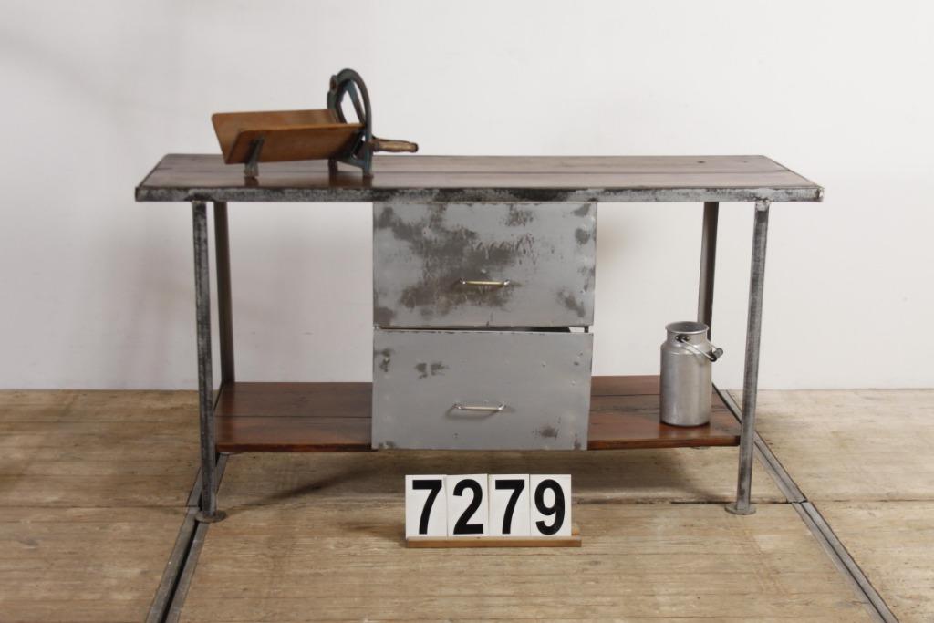 Industriële retro vintage werkbank nr7279, Info@antiekgroothandel.com, Nieuw, Ophalen of Verzenden, 7602RG