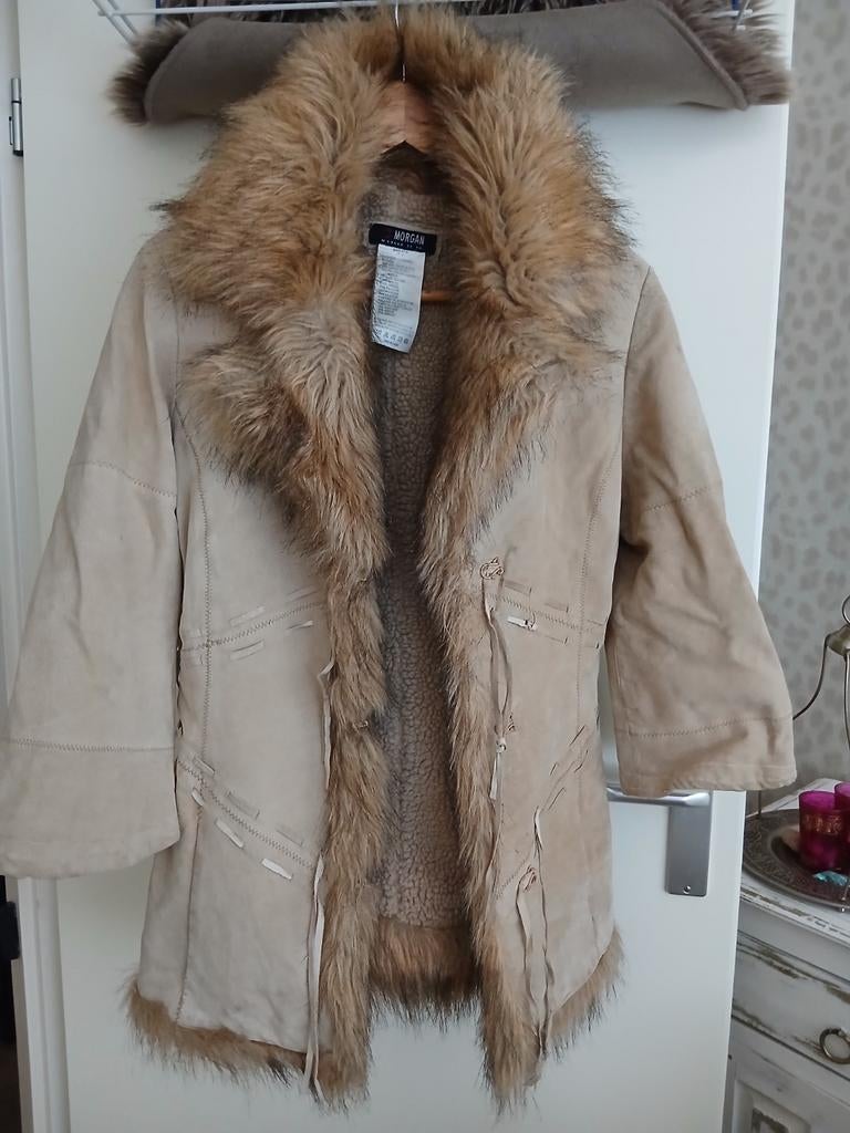 Vintage suede bohemian jas maat M, Kleding | Dames, Jassen | Winter, Ophalen, Gedragen, Maat 38/40 (M)