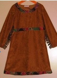 Indianen jurk met hoofdtooi nieuw handgemaakt maat 104 , Ophalen of Verzenden, Nieuw, 104 of kleiner, Meisje