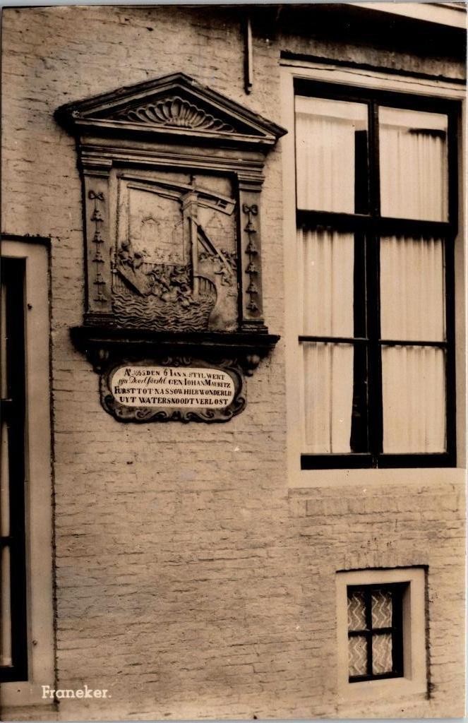 Franeker - Gedenksteen, Ophalen of Verzenden, 1940 tot 1960, Ongelopen, Friesland