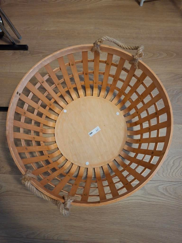 Houten mand Växthus van IKEA, Ophalen, Mand, Rond, Zo goed als nieuw