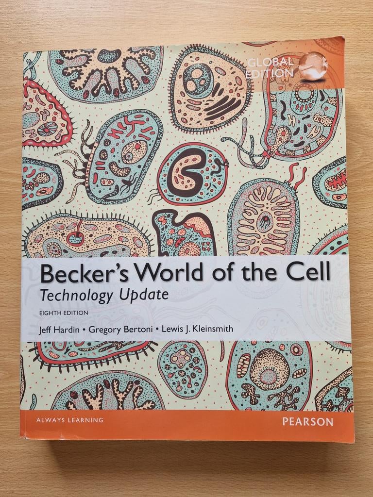 Becker's World of the Cell - Biologie Boek, Jeff Hardin, Gregory Bertoni, Lewis J. Kleinsmith, Zo goed als nieuw, Beta, HBO
