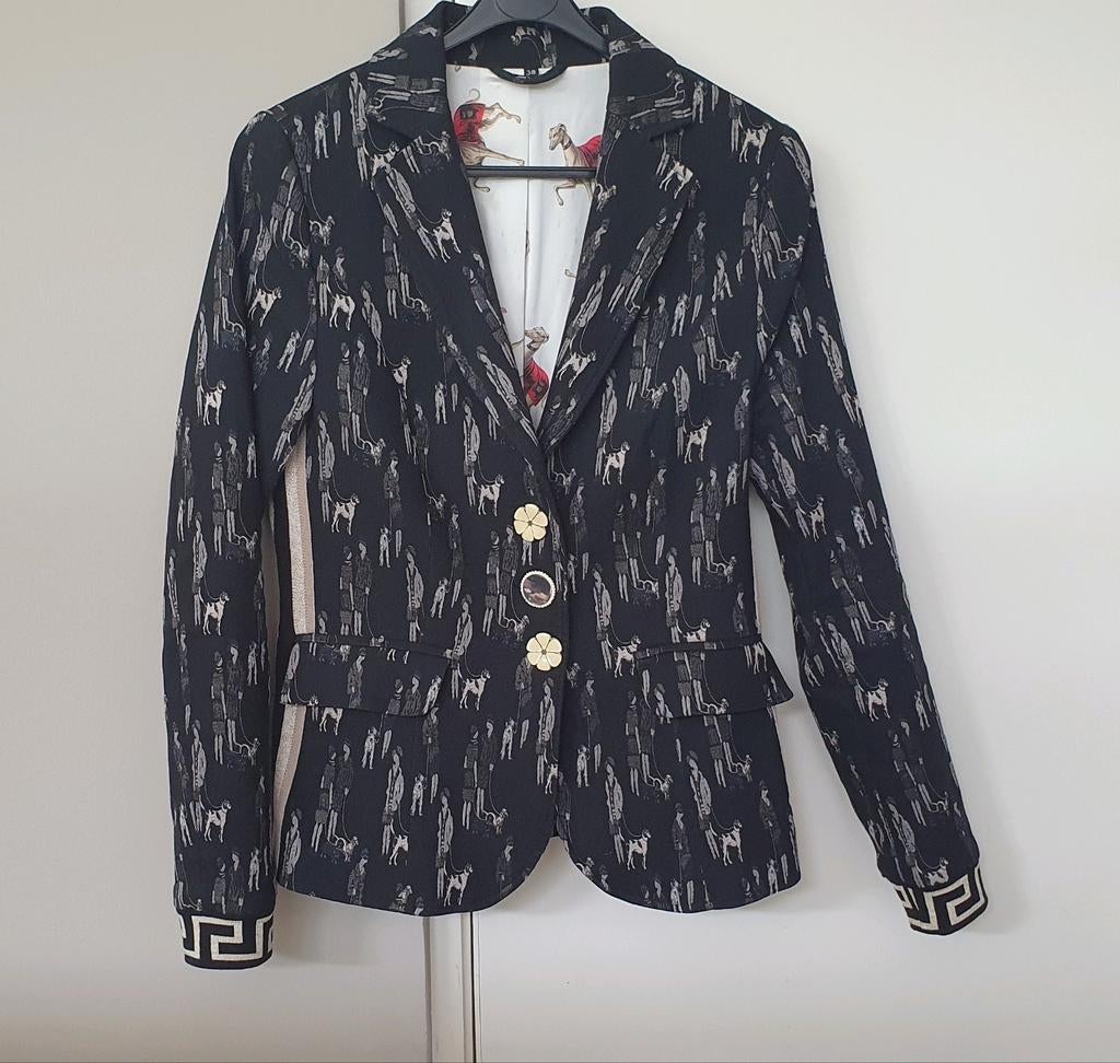 Maiden Lane zwart Jasje met Print - Maat 38, Maat 38/40 (M), Zwart, Ophalen of Verzenden, Zo goed als nieuw