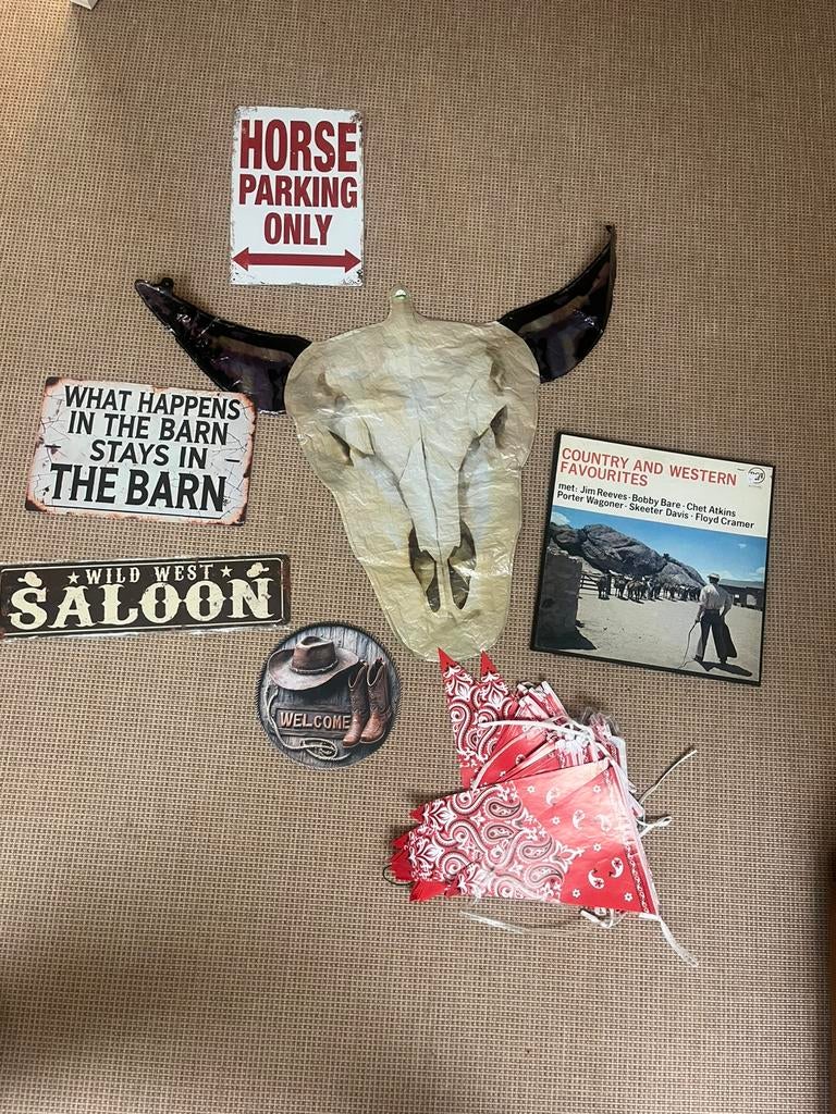Wild west thema feest decoratie set, Hobby en Vrije tijd, Feestartikelen | Verhuur, Zo goed als nieuw, Ophalen of Verzenden