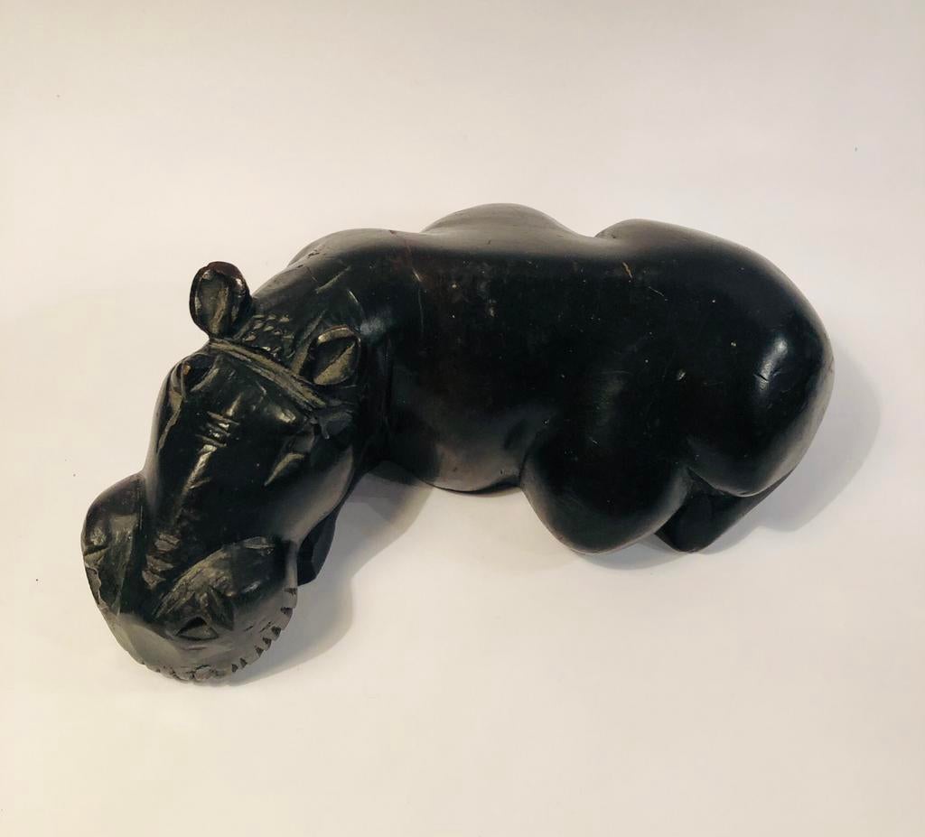 Nijlpaard van hout, houtfiguur, hippo, Antiek en Kunst, Verzenden