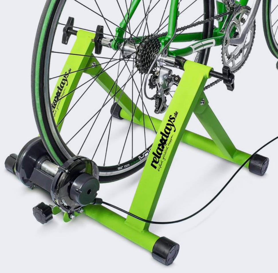 Fietstrainer met 6 versnellingen groen, Sport en Fitness, Wielrennen, Ophalen of Verzenden, Nieuw, Overige typen